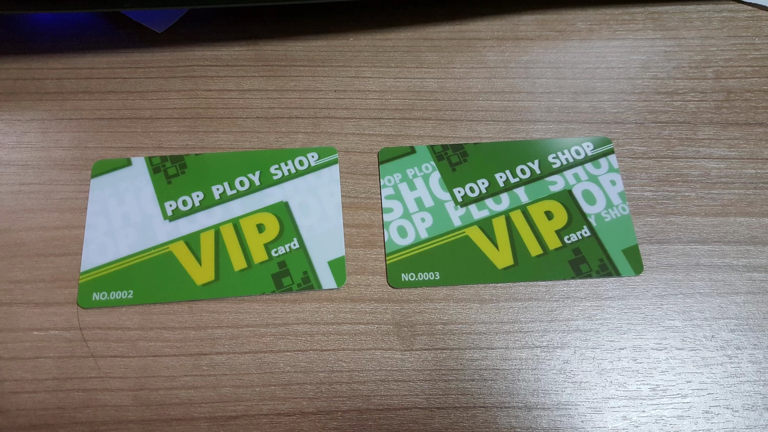 ตัวอย่างบัตรสมาชิกสำหรับร้านค้า