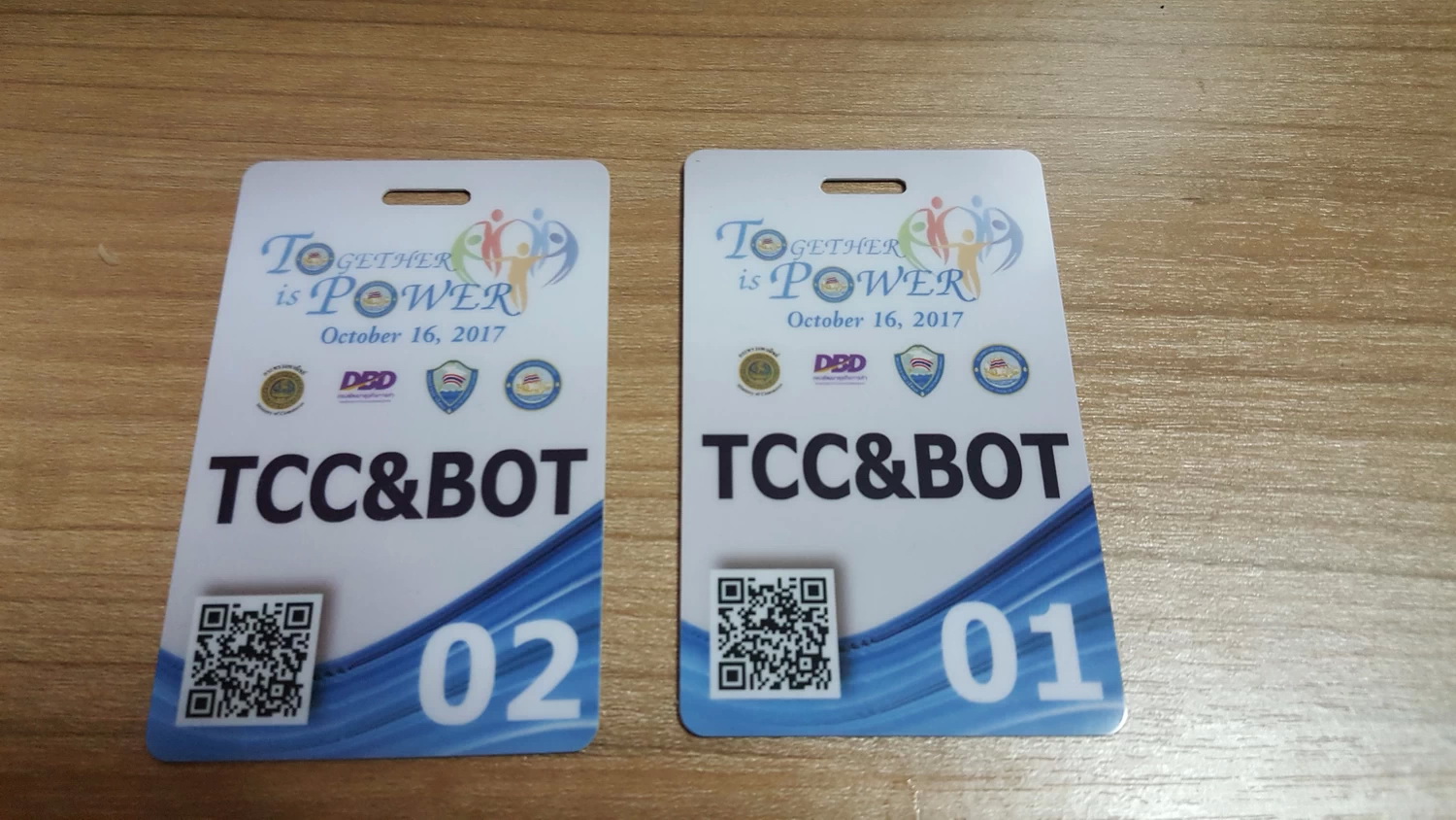 ตัวอย่างบัตรทีมงานคอนเสิร์ต งานพิมพ์สีสวย ทนทาน