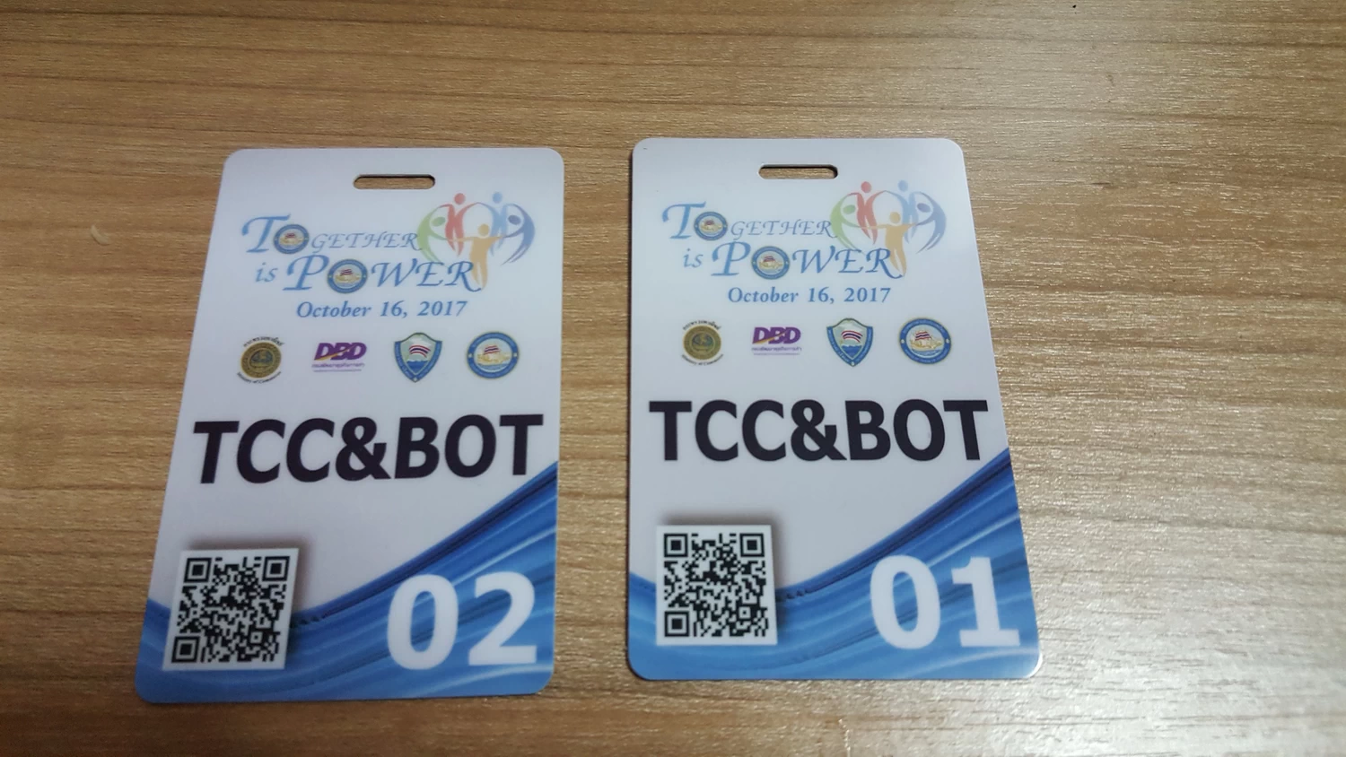 ตัวอย่างบัตรทีมงานคอนเสิร์ต งานพิมพ์สีสวย ทนทาน
